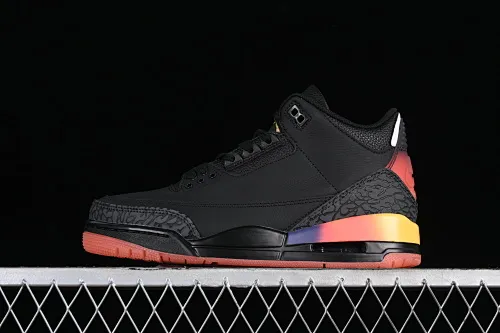 All categories Air Jordan Jordan series basketball shoes Air Jordan 3 J Balvin x Air Jordan 3 Retro "Rio" AJ3 Joe 3 Black Rainbow FN0344-001